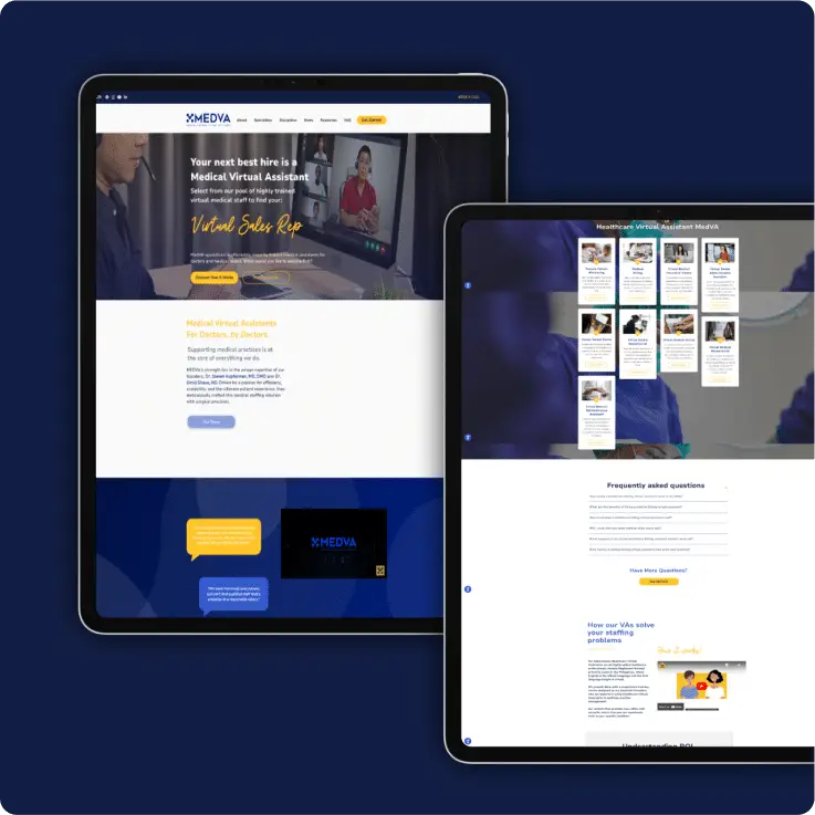 Examples of Our Healthcare Website Designs-MedVa